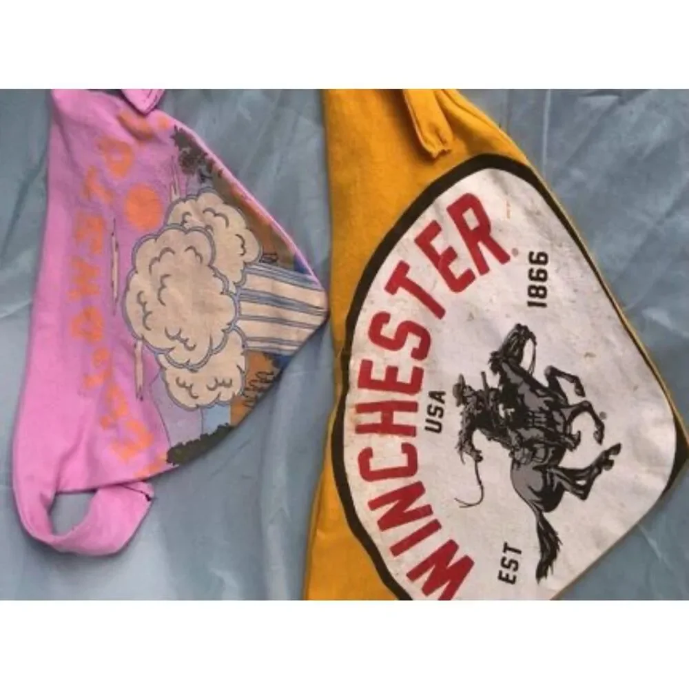 Upcycled T-Shirt Dog Bandana | Eco Friendly Graphic Pet Scarf | Choose Style